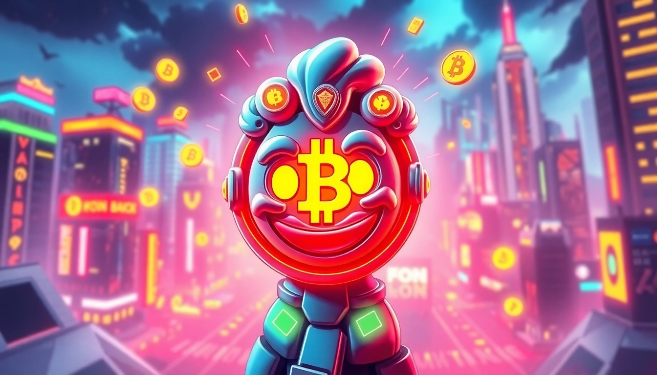 Pepe Coin Meme highlighted in bold digital art with blockchain elements and vibrant colors for